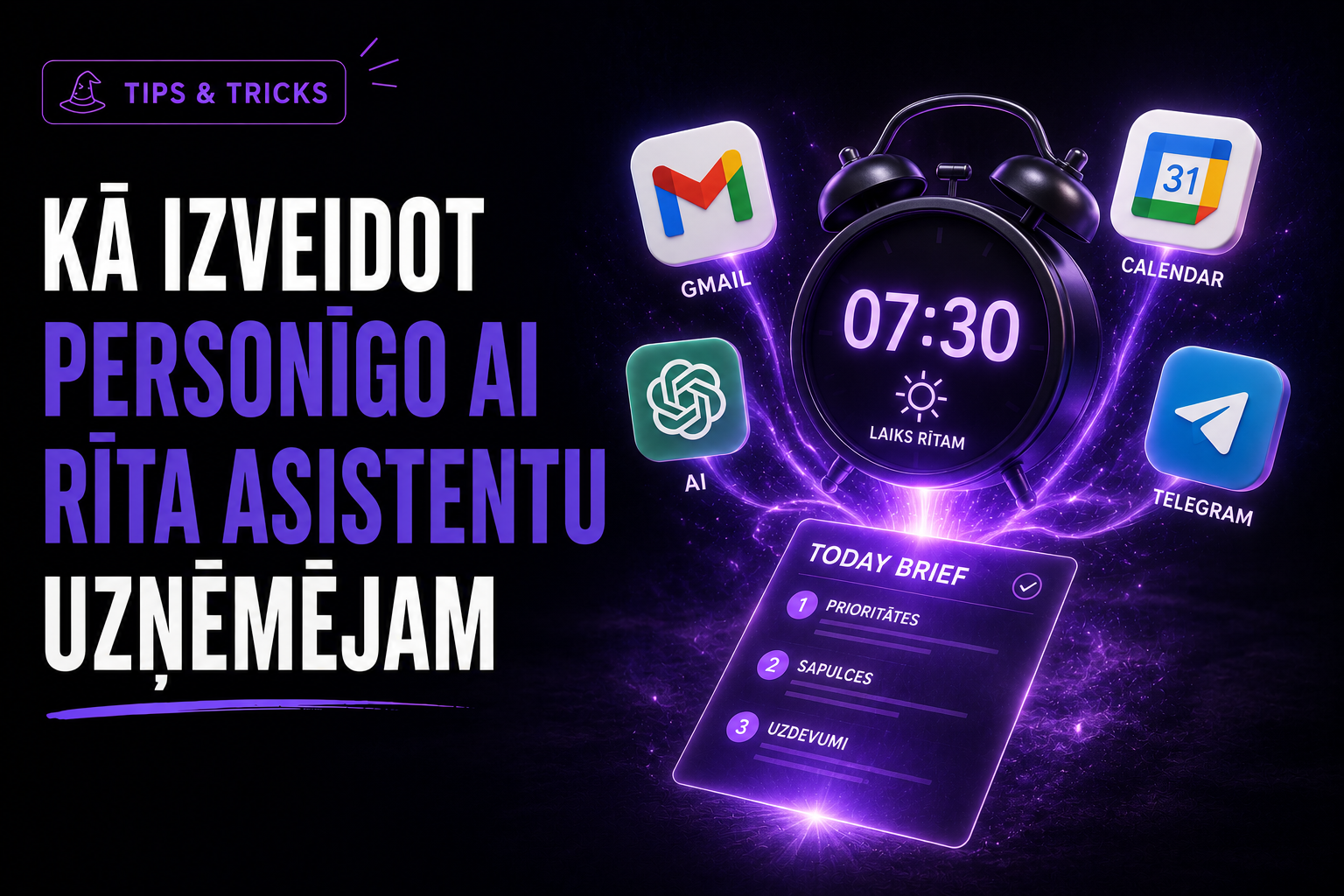 Kā izveidot personīgo AI rīta asistentu uzņēmējam