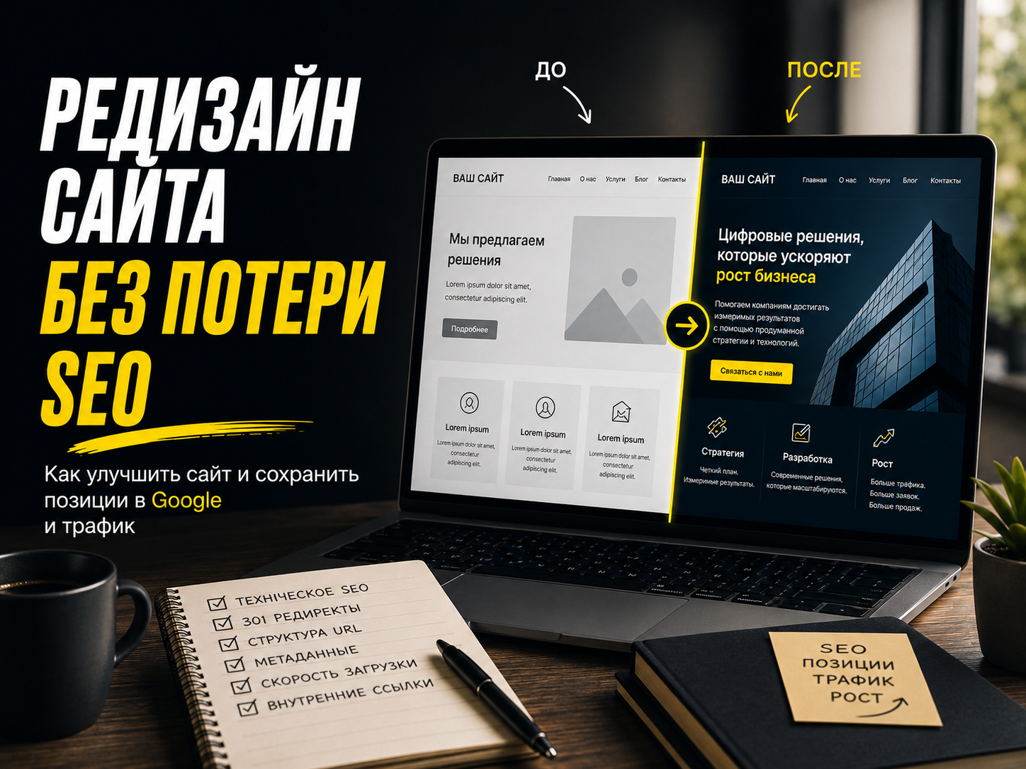 Как провести редизайн сайта, не потеряв SEO, трафик и заявки?