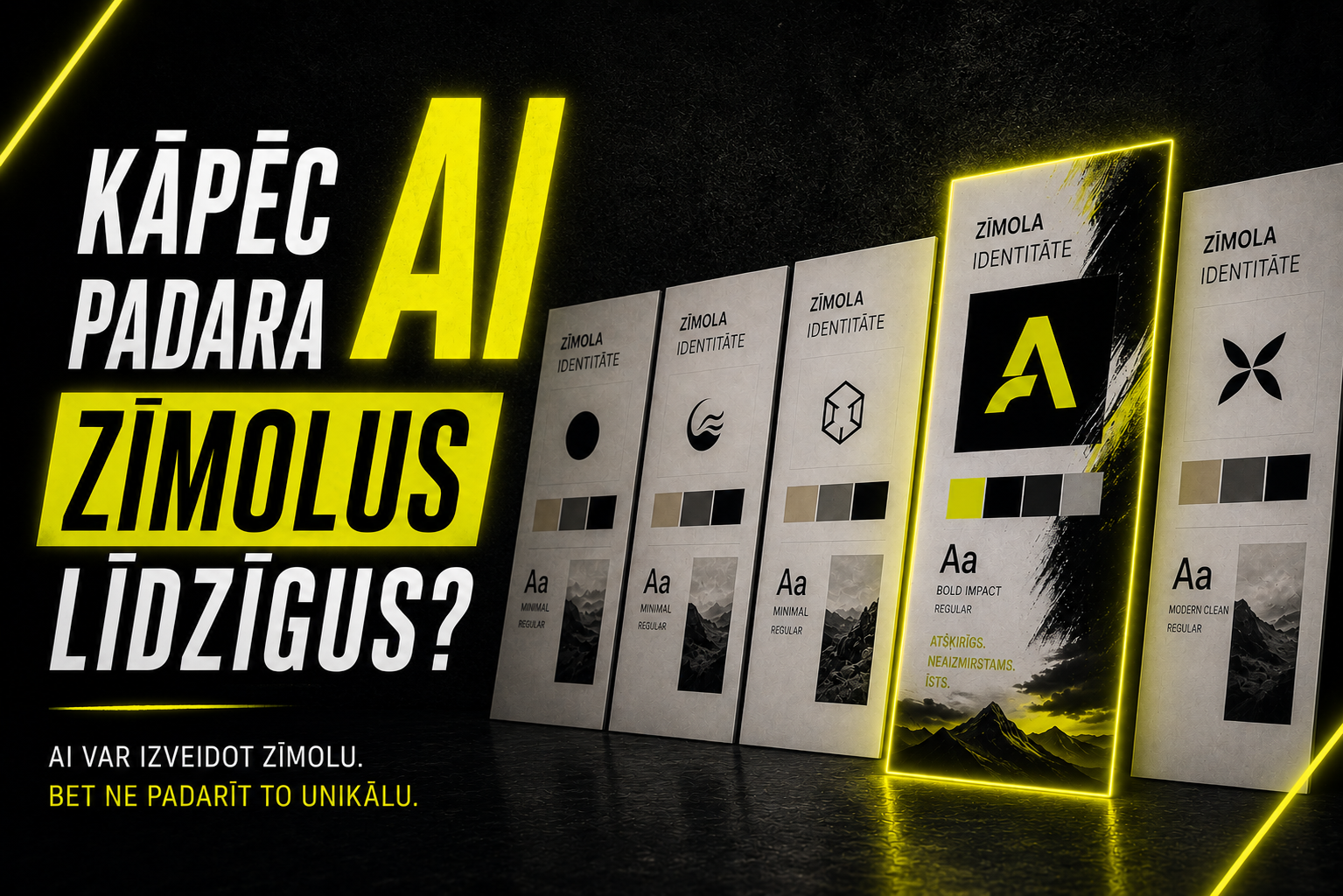 Kāpēc AI padara zīmolus līdzīgus un kā saglabāt atpazīstamu identitāti?