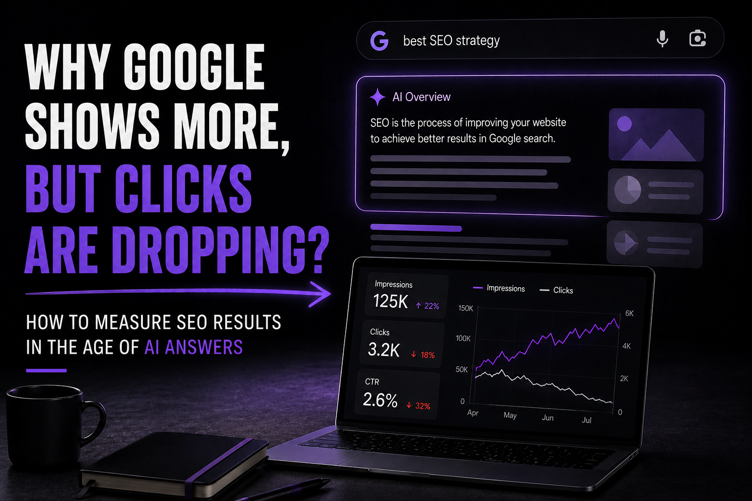 Why Google Impressions Rise While Clicks Fall: How to Measure SEO in the Age of AI Answers