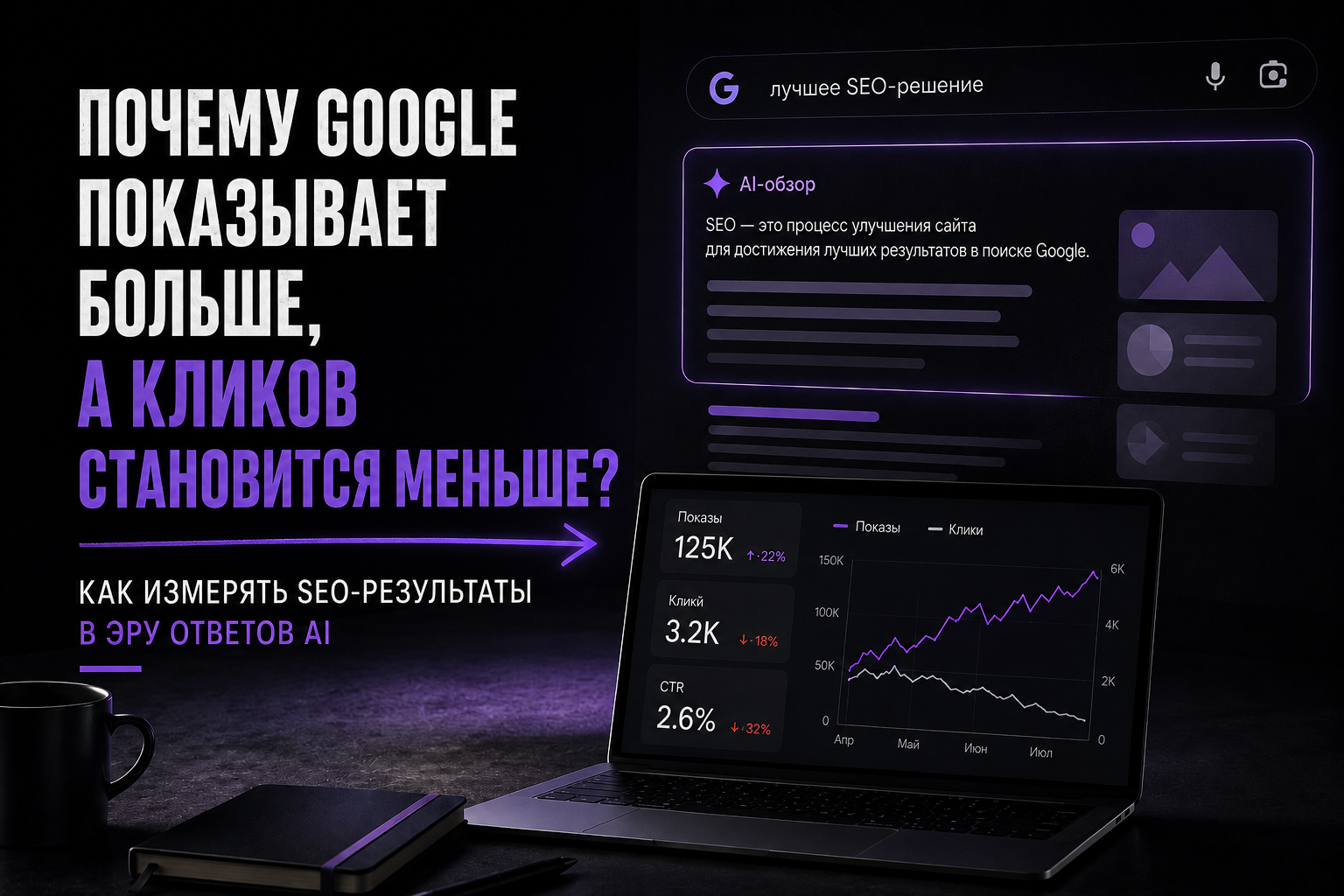 Почему показов в Google становится больше, а кликов - меньше? Как измерять SEO в эпоху ИИ-ответов