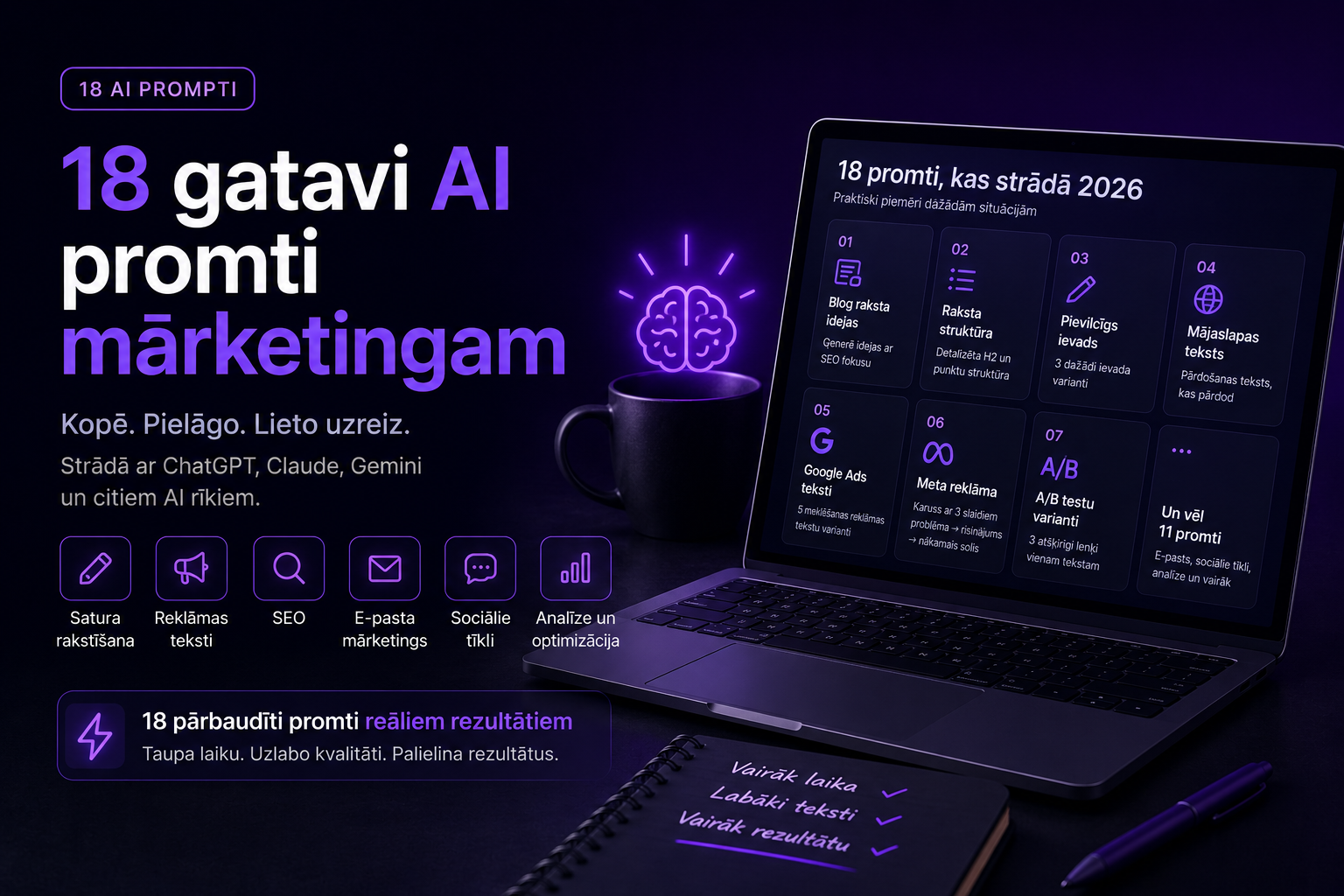 18 best AI prompts for marketing in 2026 - ready to use