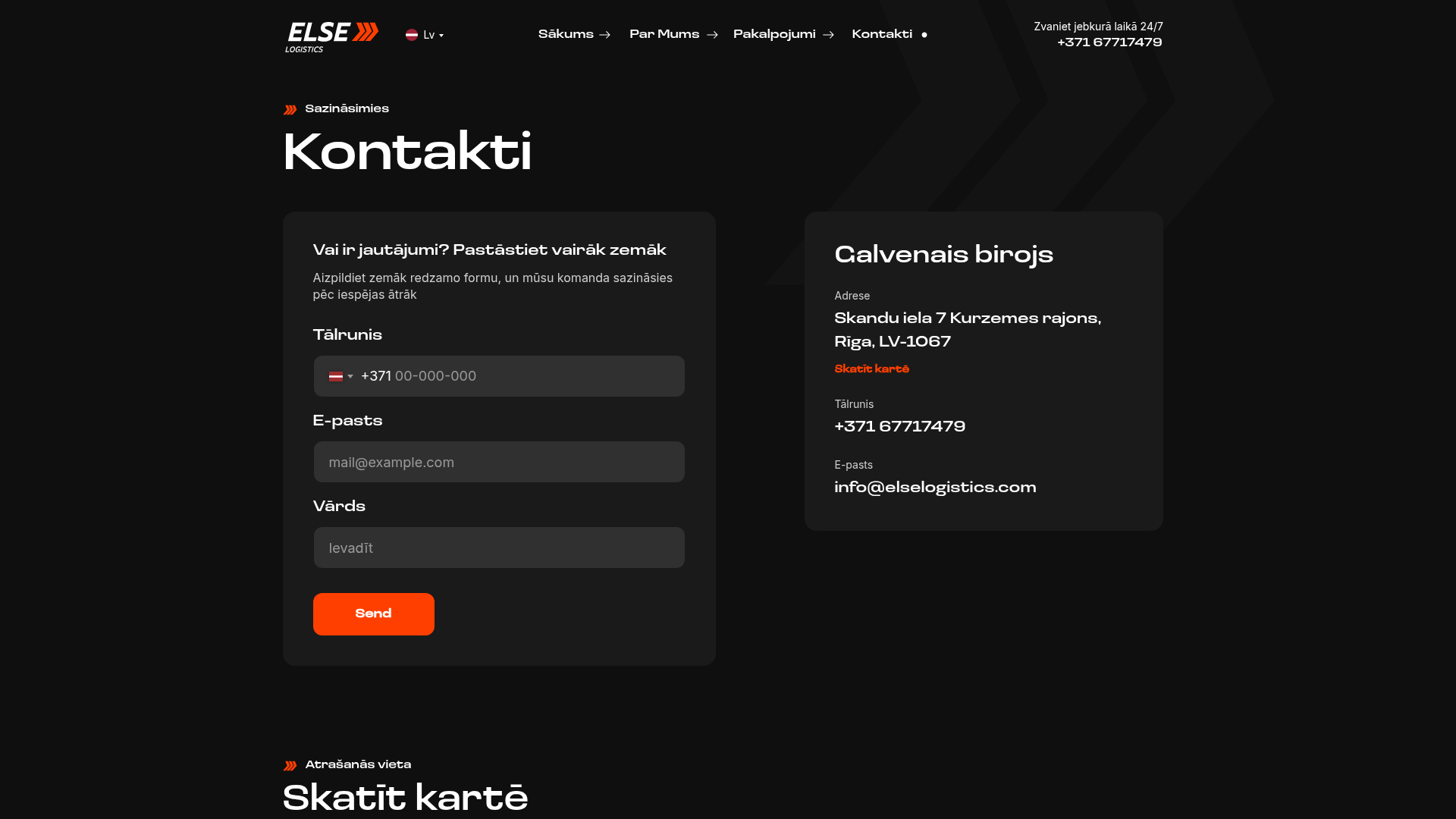 elselogistics.com - kontakti