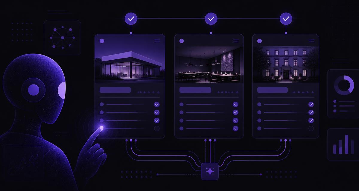 An AI agent comparing business websites and building a shortlist